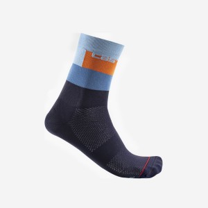 Calcetines Castelli BLOCCO 15 Hombre Azules | 524-JPMXSQ