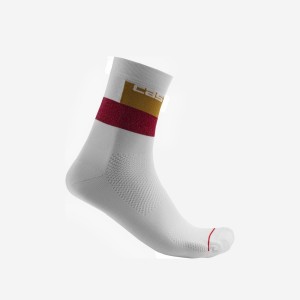 Calcetines Castelli BLOCCO 15 Hombre Blancas | 852-BLDCXT