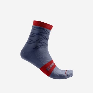 Calcetines Castelli CLIMBER'S 3.0 12 CM Mujer Azules | 281-LYICOJ