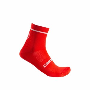 Calcetines Castelli ENTRATA 9 Hombre Rojas | 126-IUAWOS