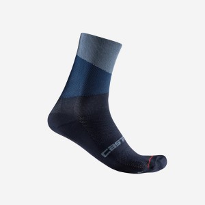 Calcetines Castelli ORIZZONTE 15 Hombre Gris Claro Azules Azules | 368-ZBEHMK