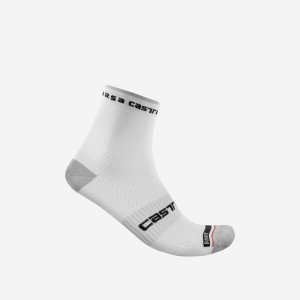 Calcetines Castelli ROSSO CORSA PRO 9 Hombre Blancas | 493-UQZTDK