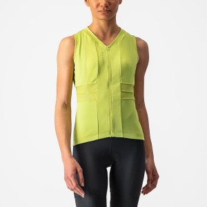 Camiseta Castelli ANIMA 4 SLEEVELESS Mujer Verde Claro | 521-PNXIWZ