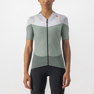 Camiseta Castelli GRADIENT COLOR BLOCK Mujer Verde Blancas | 396-XPRHVC