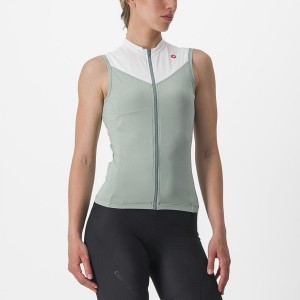 Camiseta Castelli SOLARIS SLEEVELESS Mujer Verde Blancas | 182-LZPBKC