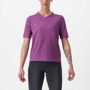 Camiseta Castelli TRAIL TECH 2 W TEE Mujer Moradas | 849-FNIXQV