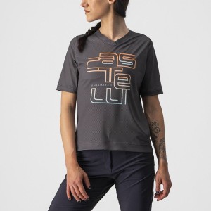 Camiseta Castelli TRAIL TECH W TEE Mujer Gris Oscuro | 832-VHJCEO