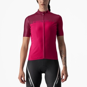 Camiseta Castelli VELOCISSIMA Mujer Rojas Burdeos | 845-LRBWXV