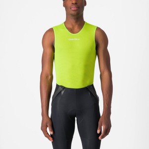 Capa Base Castelli PRO MESH 2.0 SLEEVELESS Hombre Verde Claro | 807-JAPXZG