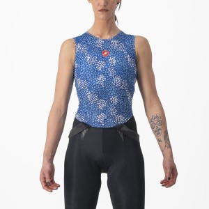 Capa Base Castelli PRO MESH 4 W SLEEVELESS Mujer Azules | 142-ZWIPUY