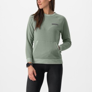 Casual Castelli LOGO W SWEATSHIRT Mujer Verde | 873-JZBCQF