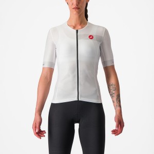 Trajes Castelli FREE SPEED 2 W RACE TOP Mujer Blancas Negras | 278-VUJGNY