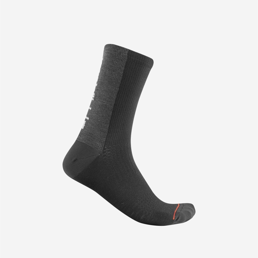 Calcetines Castelli BANDITO WOOL 18 Hombre Negras | 832-CXKIRA