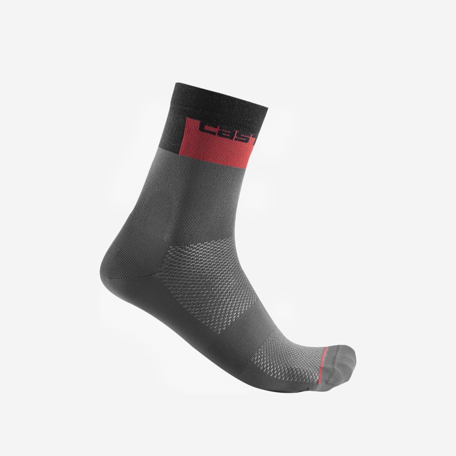 Calcetines Castelli BLOCCO 15 Hombre Gris Oscuro | 451-PFDTJK