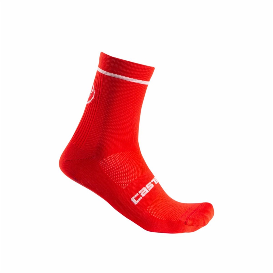 Calcetines Castelli ENTRATA 13 Hombre Rojas | 619-SAEZNO