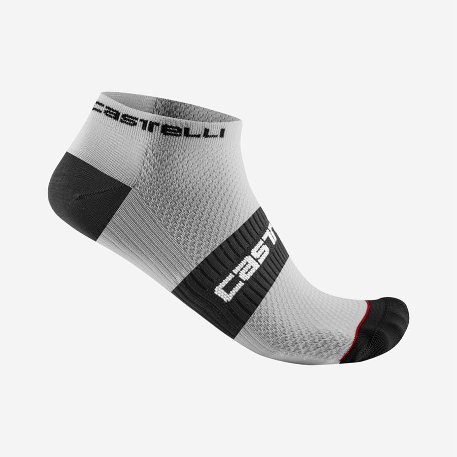 Calcetines Castelli LOWBOY 2 Hombre Blancas Negras | 860-GMETID