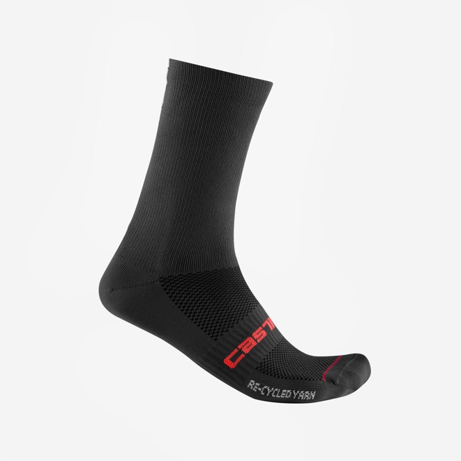 Calcetines Castelli RE-CYCLE THERMAL 18 Hombre Negras | 930-ULCNKW