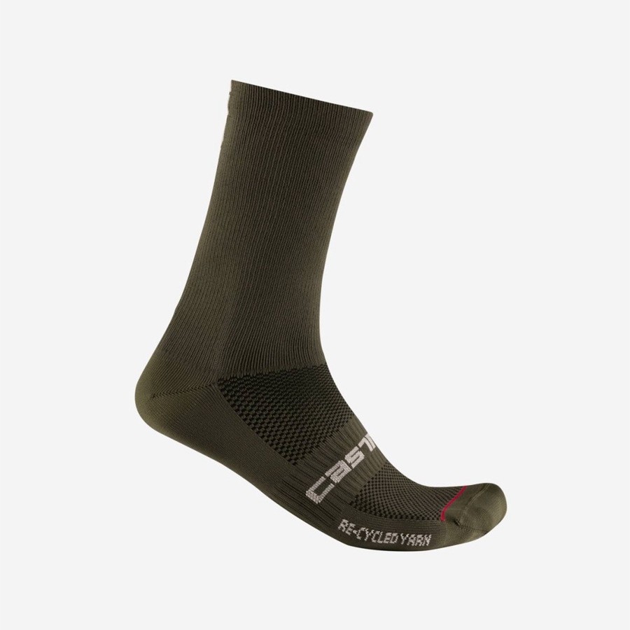 Calcetines Castelli RE-CYCLE THERMAL 18 Hombre Negras | 962-JNVRDQ