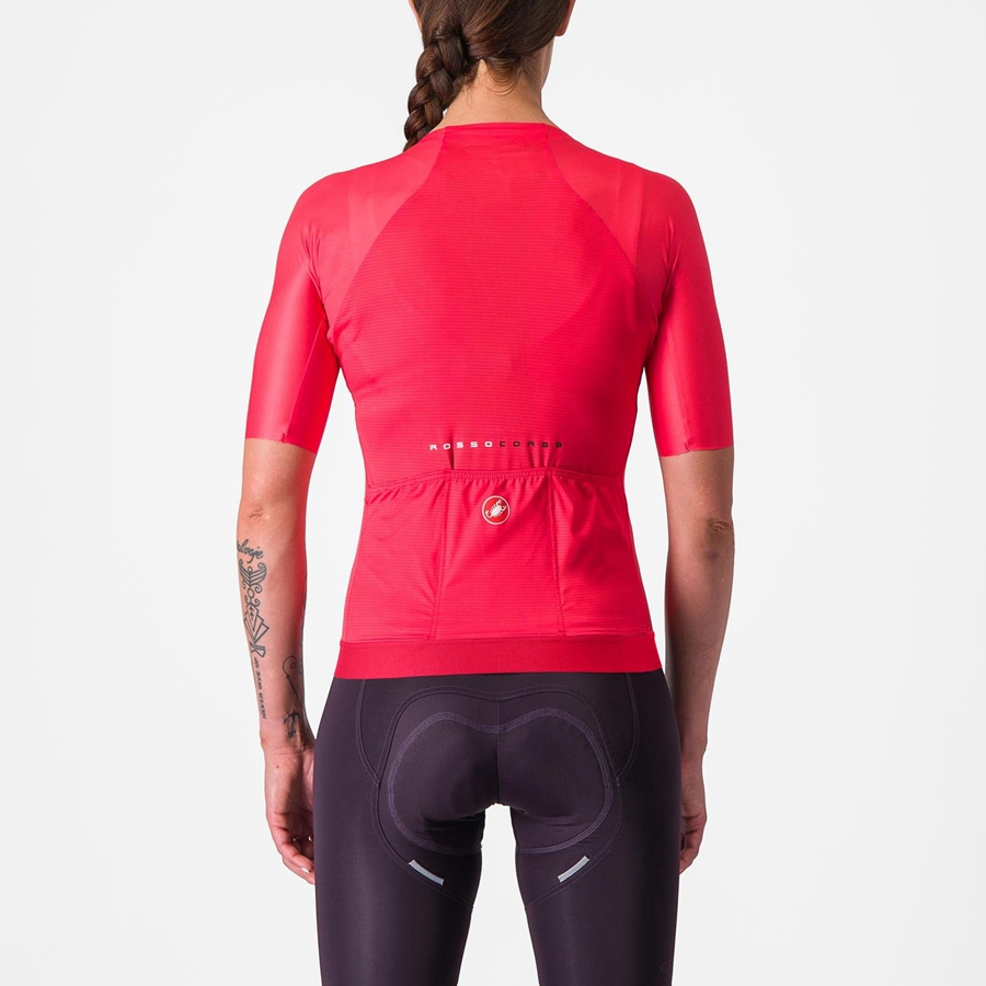 Camiseta Castelli AERO PRO 7.0 W Mujer Rojas | 924-UXRNJF