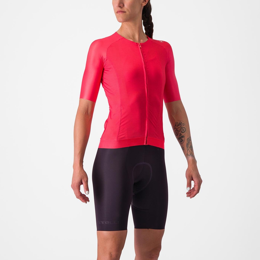 Camiseta Castelli AERO PRO 7.0 W Mujer Rojas | 924-UXRNJF