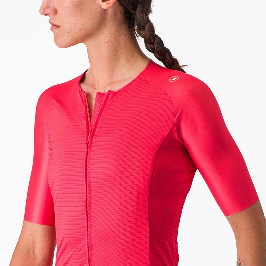 Camiseta Castelli AERO PRO 7.0 W Mujer Rojas | 924-UXRNJF