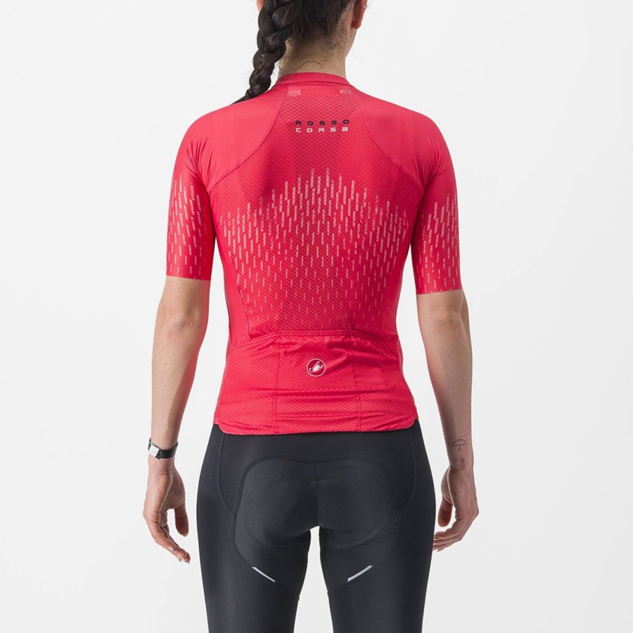 Camiseta Castelli AERO PRO W Mujer Rojas | 137-OBFQET