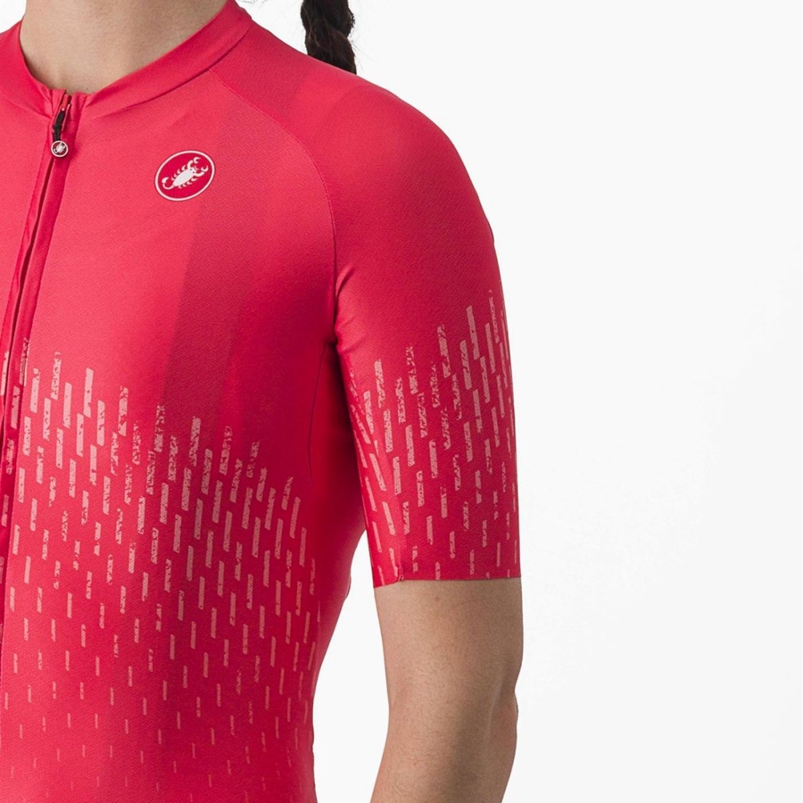 Camiseta Castelli AERO PRO W Mujer Rojas | 137-OBFQET