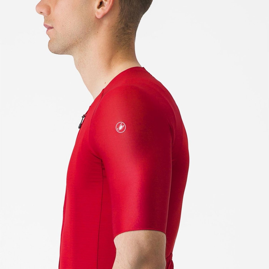 Camiseta Castelli AERO RACE 7.0 Hombre Rojas | 038-ROQYMF