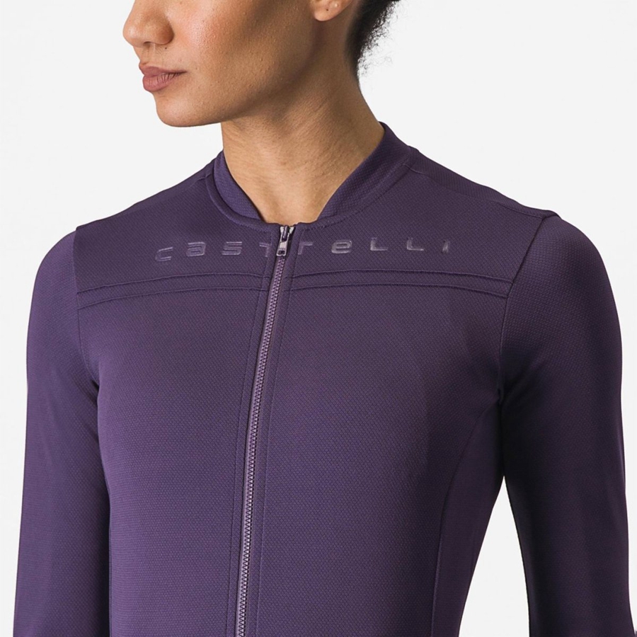 Camiseta Castelli ANIMA 4 LONG SLEEVE Mujer Moradas | 653-FHLXWJ