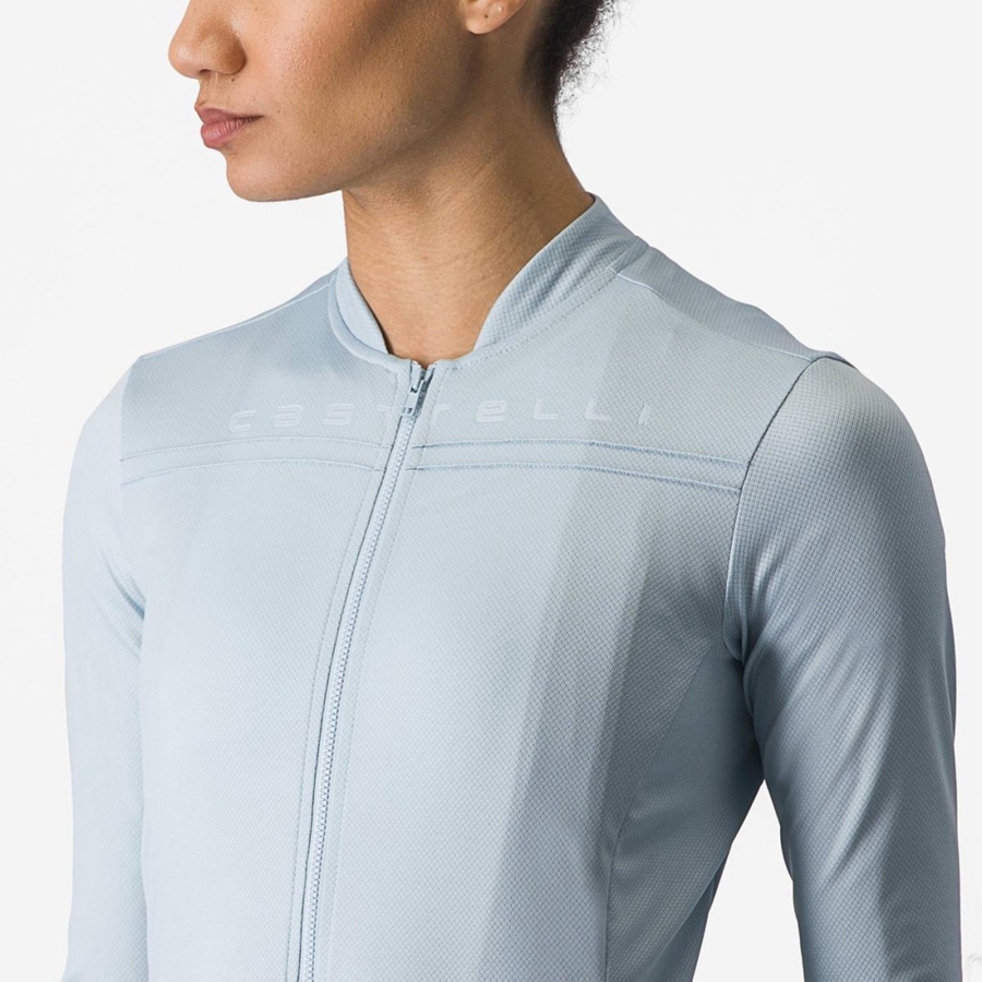 Camiseta Castelli ANIMA 4 LONG SLEEVE Mujer Azules | 602-DOLUBC