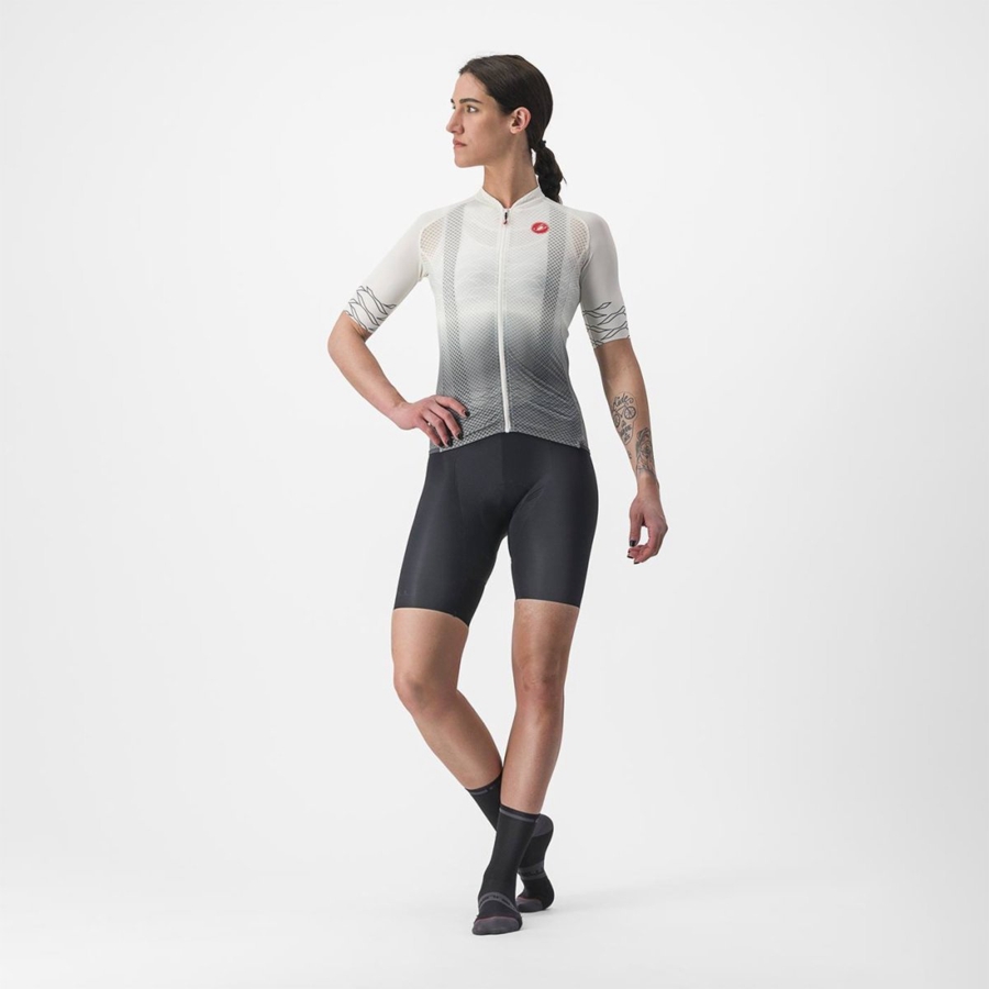 Camiseta Castelli CLIMBER'S 2.0 W Mujer Blancas Verde Oliva | 756-FUWXDN