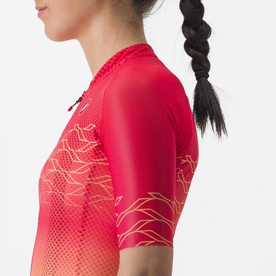 Camiseta Castelli CLIMBER'S 2.0 W Mujer Naranjas | 178-OCSIMR