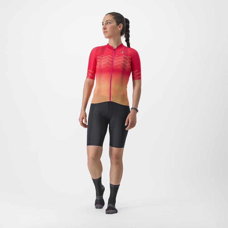 Camiseta Castelli CLIMBER'S 2.0 W Mujer Naranjas | 178-OCSIMR