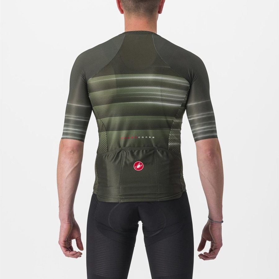 Camiseta Castelli CLIMBER'S 3.0 SL2 Hombre Verde Oscuro | 504-IMAJSE