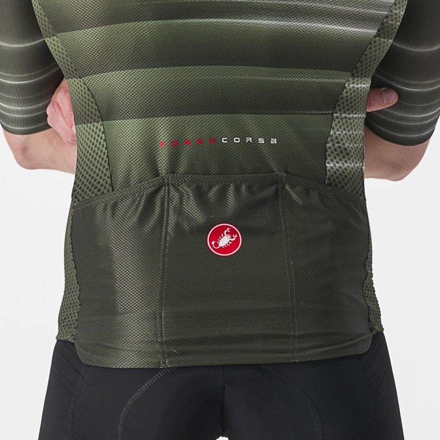 Camiseta Castelli CLIMBER'S 3.0 SL2 Hombre Verde Oscuro | 504-IMAJSE