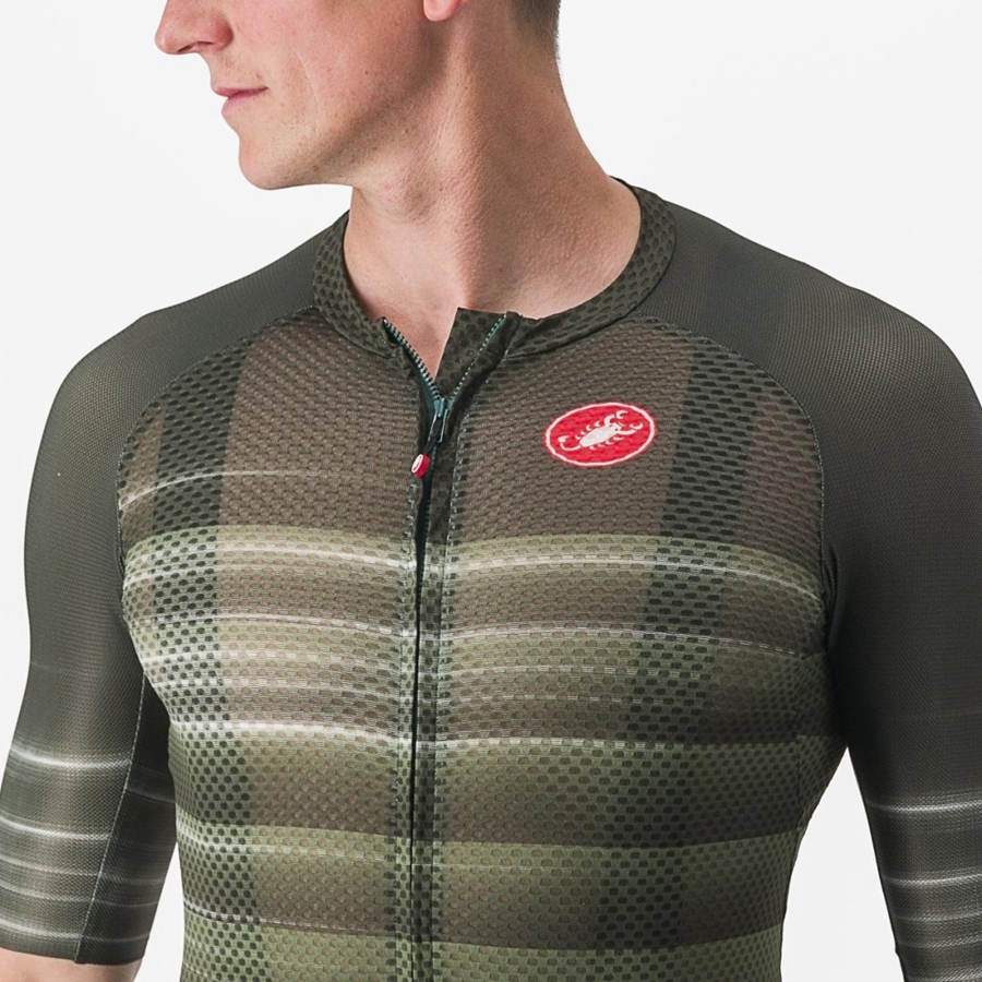 Camiseta Castelli CLIMBER'S 3.0 SL2 Hombre Verde Oscuro | 504-IMAJSE