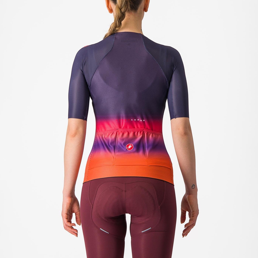 Camiseta Castelli CLIMBER'S 4.0 W Mujer Rosas Naranjas | 974-XDNISU