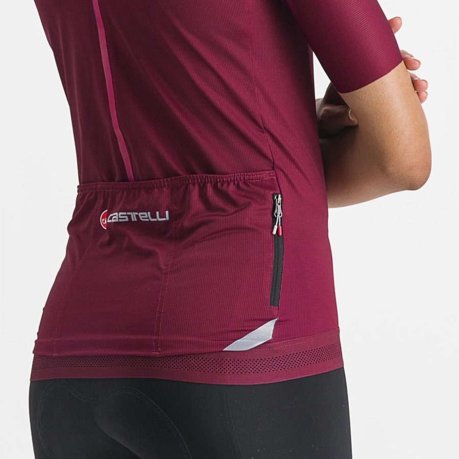 Camiseta Castelli ENDURANCE W Mujer Burdeos | 279-VGFLYR