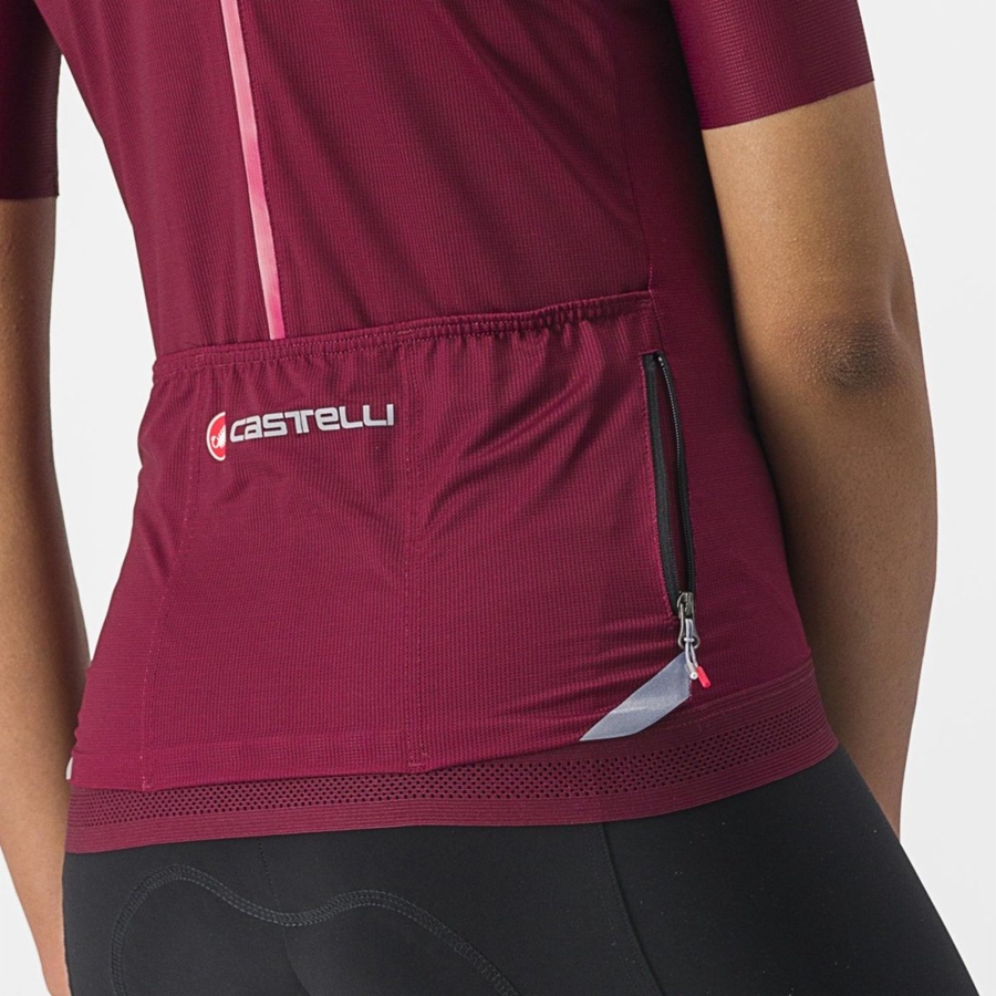 Camiseta Castelli ENDURANCE W Mujer Burdeos | 279-VGFLYR