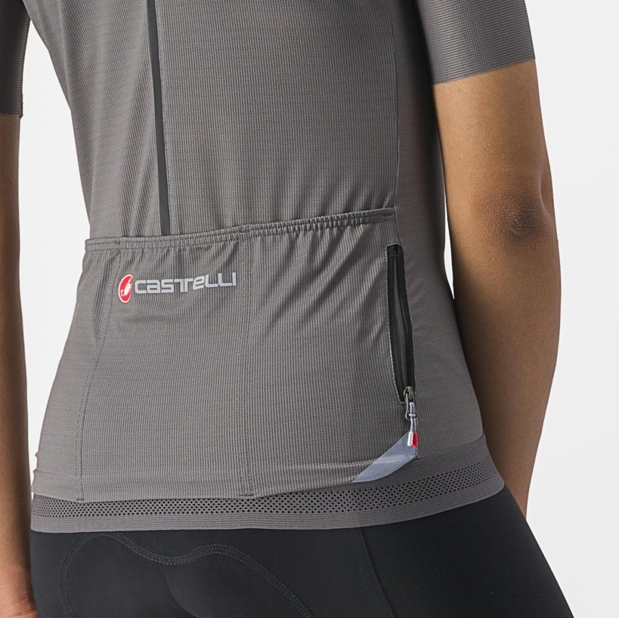 Camiseta Castelli ENDURANCE W Mujer Gris | 412-QPXMHN