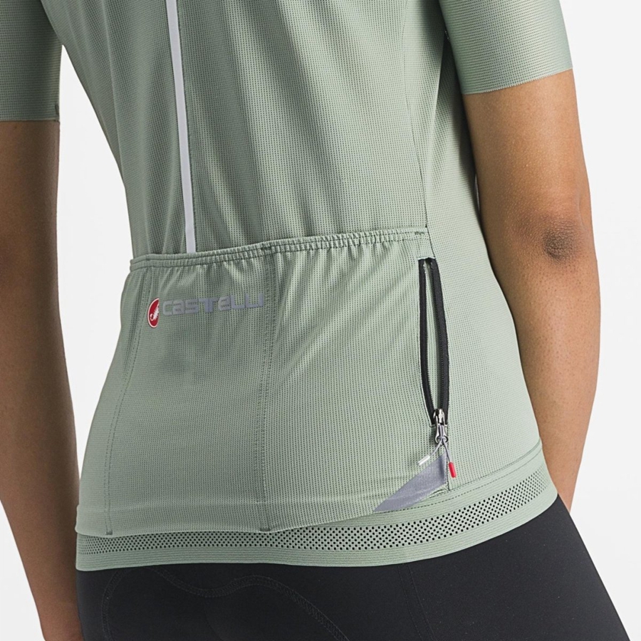 Camiseta Castelli ENDURANCE W Mujer Verde | 142-TFZDMO