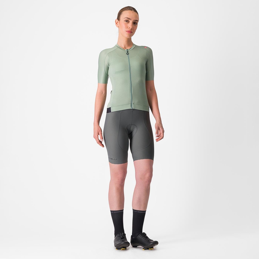 Camiseta Castelli ESPRESSO W Mujer Verde Verde Oscuro | 897-AYJRUB