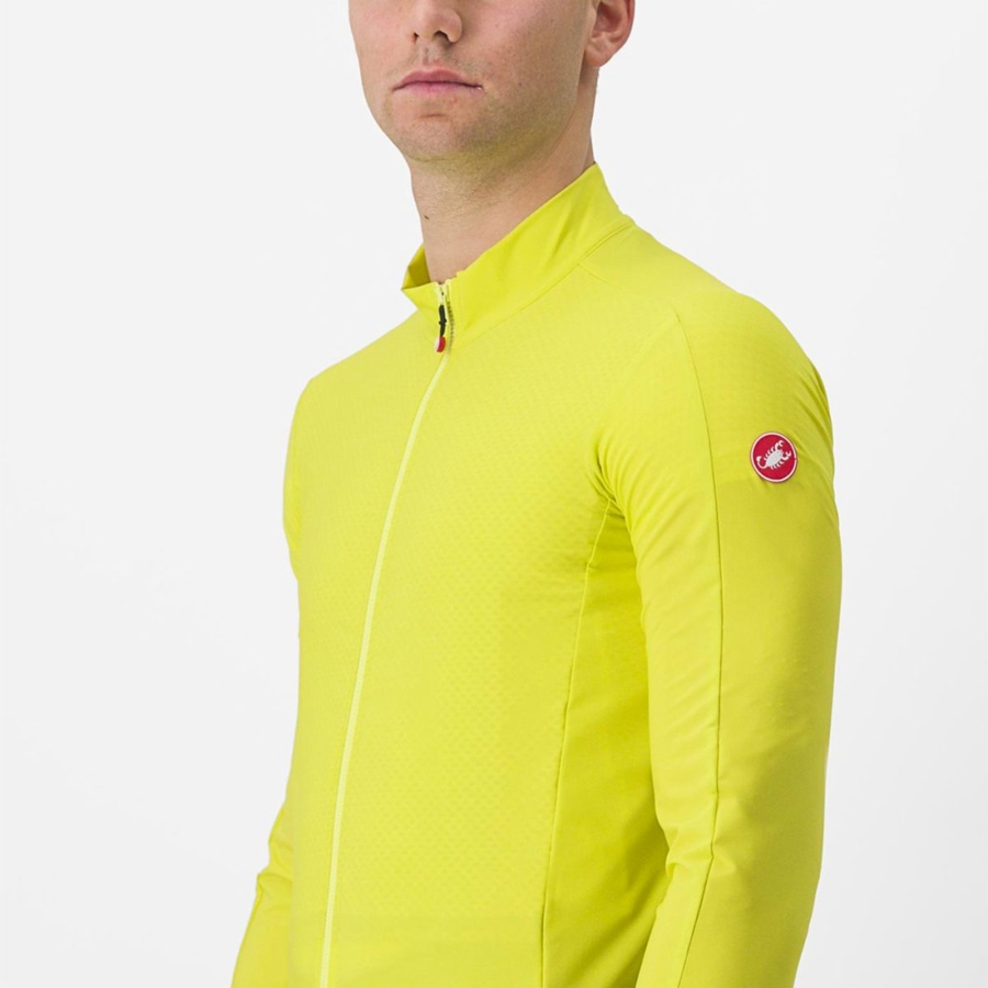 Camiseta Castelli FLIGHT AIR Hombre Amarillo | 316-RXHYVQ