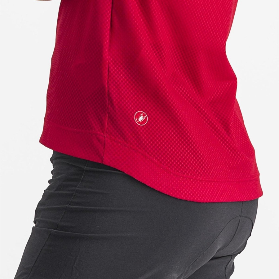 Camiseta Castelli TRAIL TECH 2 W TEE Mujer Rojas Oscuro | 462-QADYEN