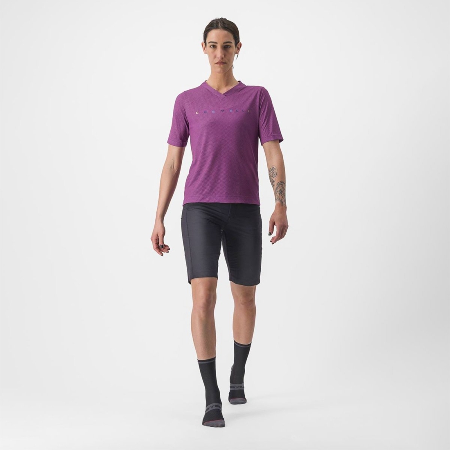 Camiseta Castelli TRAIL TECH 2 W TEE Mujer Moradas | 849-FNIXQV