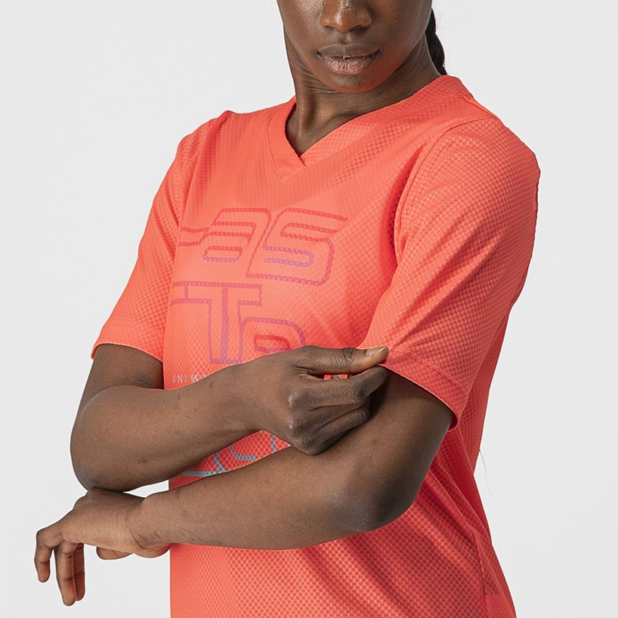 Camiseta Castelli TRAIL TECH W TEE Mujer Coral | 086-UHWXSI