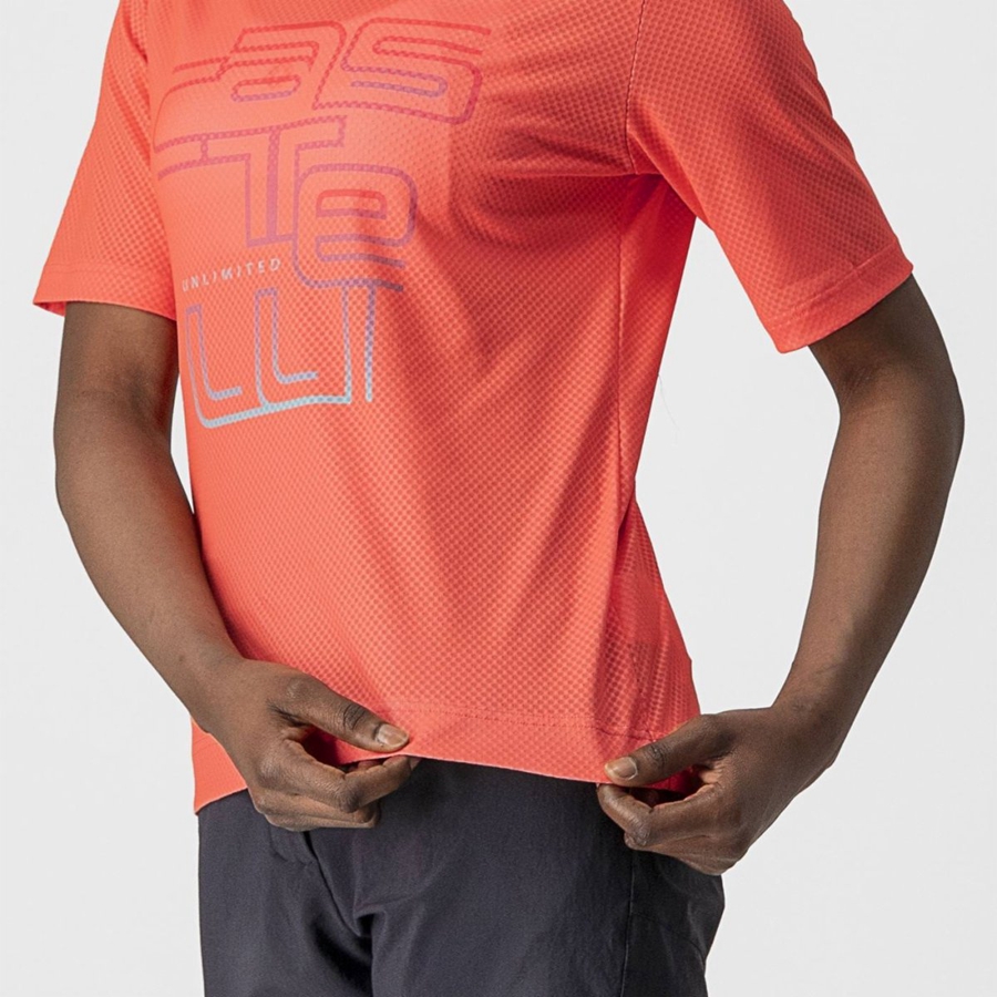 Camiseta Castelli TRAIL TECH W TEE Mujer Coral | 086-UHWXSI