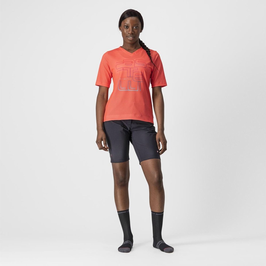 Camiseta Castelli TRAIL TECH W TEE Mujer Coral | 086-UHWXSI