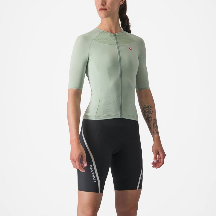 Camiseta Castelli VELOCISSIMA 2 Mujer Verde Azules | 152-ZRKLND