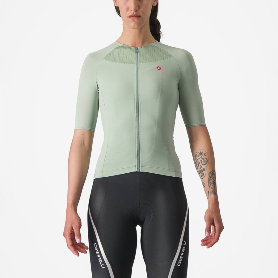 Camiseta Castelli VELOCISSIMA 2 Mujer Verde Azules | 152-ZRKLND